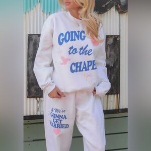 Friday+Saturday going to the chapel sweatshirt & gonna get married sweatpants